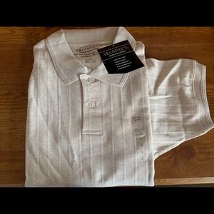 Brand new with tags on oatmeal polo shirt